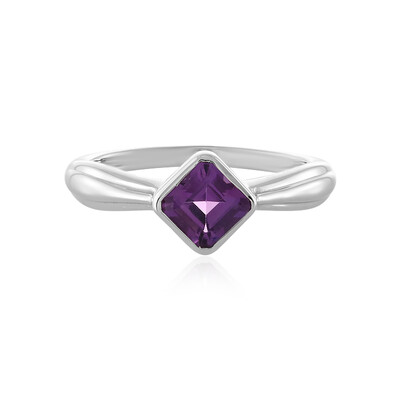 Anello in argento con Ametista Zambiana