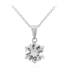 Collana in argento con Topazio Bianco