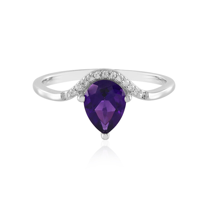 Anello In Argento 925 Con Ametista Naturale Non Migliorata E Granati, Fatto A Mano In Thailandia - Foto 2