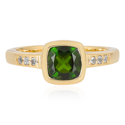 Anello in argento con Diopside Russo