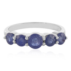 Anello in argento con Zaffiro Blu del Madagascar