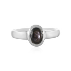 Anello in argento con Zaffiro Stellato Nero