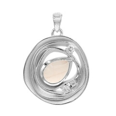 Ciondolo in argento con Quarzo Rosa