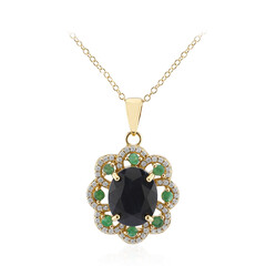 Collana in argento con Zaffiro Nero