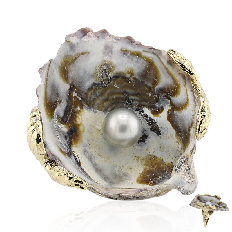 Vassoio Portagioie A Forma Di Conchiglia In Ceramica, 12,5x7x6 Cm. Elegante E Marino, Per Riporre Anelli, Orecchini E Chiavi.