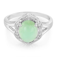 Anello in argento con Crisoprasio Imperiale