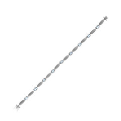 Bracciale in platino con Acquamarina Santa Maria (CUSTODANA)