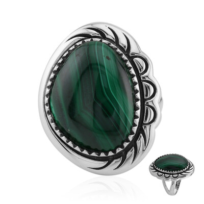 Anello in argento con Malachite (Art of Nature)