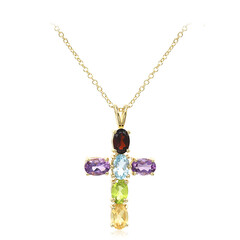 Collana in argento con Topazio Blu Cielo
