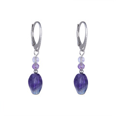 Orecchini in argento con Fluorite