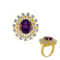 Anello in argento con Ametista Siberiana