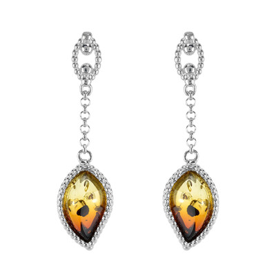 Orecchini in argento con Ambra Baltica (dagen)
