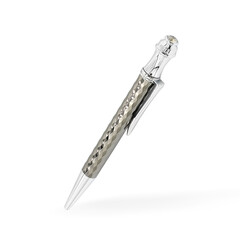 Penna in ottone con Topazio Bianco