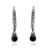 Orecchini in argento con Diamante Nero