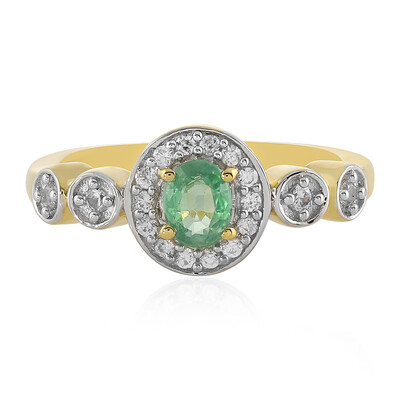 Anello in argento con Cianite Menta