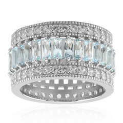 Anello in argento con Topazio Blu Cielo
