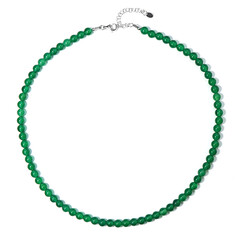 Collana in argento con Onice Verde