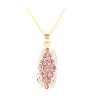 Collana in oro con Zaffiro Padparadscha (non riscaldato) (AMAYANI)