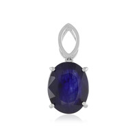 Ciondolo in platino con Zaffiro Blu del Madagascar