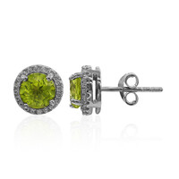 Orecchini in argento con Peridoto della Birmania