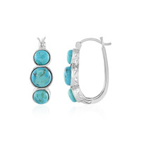 Orecchini in argento con Turchese Kingman Mohave Blu (Faszination Türkis)