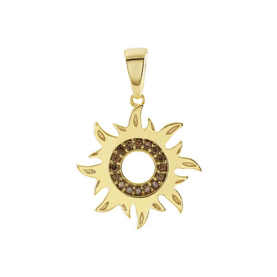 Ciondolo in argento con Diamante Cioccolato I3