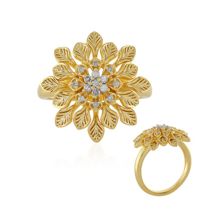 Anello in argento con Diamante I4 (J)