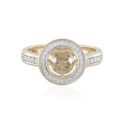 Anello in oro con Diamante Cioccolato I2 (SUHANA)