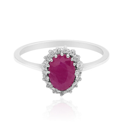 Anello in argento con Rubino