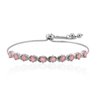Bracciale in argento con Quarzo rosa pastello