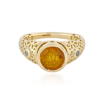 Anello in oro con Zaffiro Giallo del Madagascar (Ornaments by de Melo)