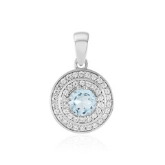 Ciondolo in argento con Topazio Blu Cielo
