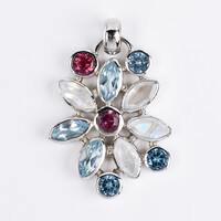Ciondolo in argento con Labradorite Bianca