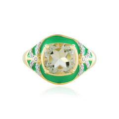 Anello in argento con Ametista Verde