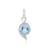 Ciondolo in argento con Topazio Blu Cielo