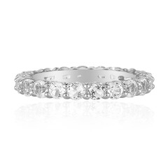 Anello in argento con Topazio Bianco