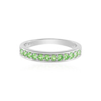 Anello in argento con Tsavorite della Tanzania