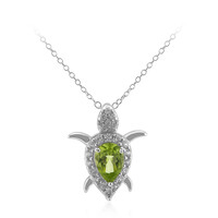 Collana in argento con Peridoto della Birmania