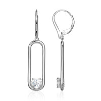 Orecchini in argento con Topazio Bianco