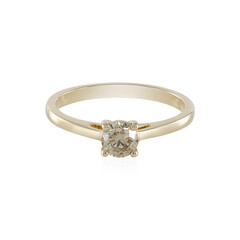 Anello in oro con Diamante Cioccolato I1