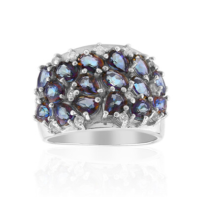 Anello in argento con Quarzo Mistico Porpora