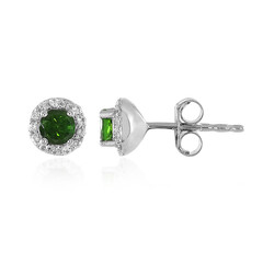Orecchini in argento con Diopside Russo