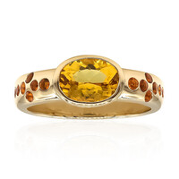 Anello in oro con Berillo Dorato