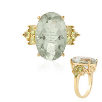 Anello in argento con Ametista Verde