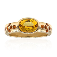 Anello in oro con Berillo Dorato