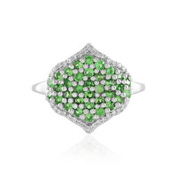 Anello in argento con Tsavorite della Tanzania
