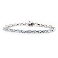 Bracciale in argento con Topazio Blu Cielo