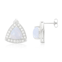 Orecchini in argento con Agata Lace Blu