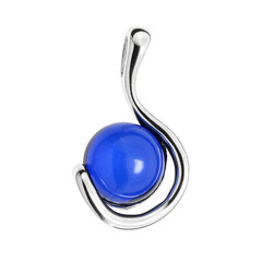 Ciondolo in argento con Ambra Blu Colombiana