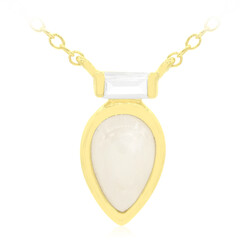 Collana in argento con Pietra di Luna Arcobaleno